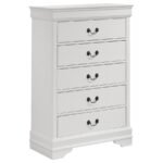 LOUIS PHILIPPE 5-PIECE QUEEN BEDROOM SET WHITE - Image 11