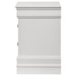 LOUIS PHILIPPE 2-DRAWER NIGHTSTAND BEDSIDE TABLE WHITE - Image 5
