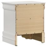 LOUIS PHILIPPE 2-DRAWER NIGHTSTAND BEDSIDE TABLE WHITE - Image 6