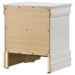 LOUIS PHILIPPE 2-DRAWER NIGHTSTAND BEDSIDE TABLE WHITE - Image 8