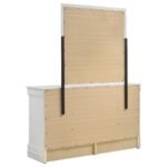 LOUIS PHILIPPE 6-DRAWER DRESSER AND MIRROR WHITE - Image 6