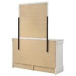 LOUIS PHILIPPE 6-DRAWER DRESSER AND MIRROR WHITE - Image 8
