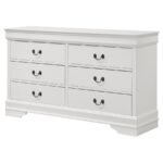 LOUIS PHILIPPE 6-DRAWER DRESSER WHITE - Image 4