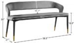 Destiny Velvet Upholstered Bench - Image 7