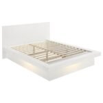 JESSICA 5-PIECE QUEEN LED BEDROOM SET SNOW WHITE - Image 3