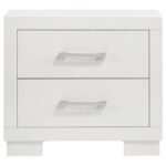 JESSICA 5-PIECE QUEEN LED BEDROOM SET SNOW WHITE - Image 6