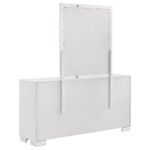 JESSICA 6-DRAWER DRESSER WITH MIRROR SNOW WHITE - Image 6