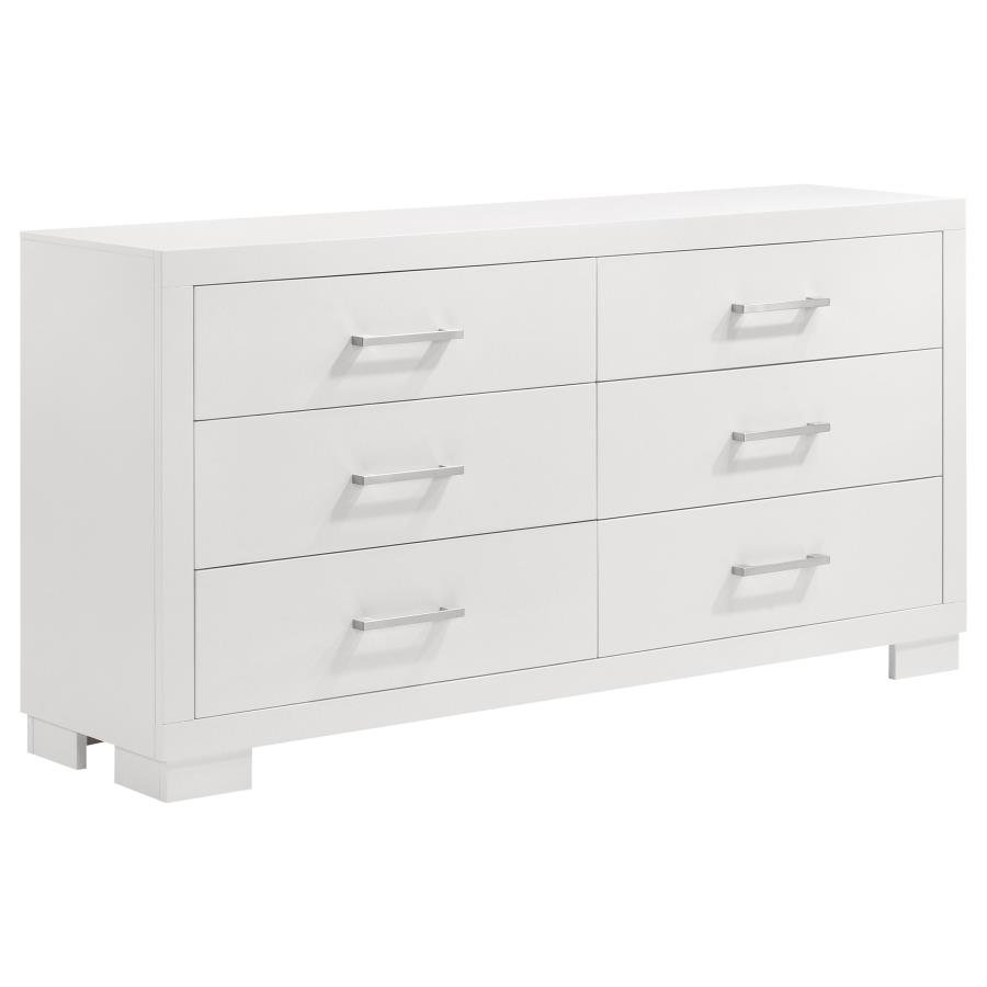 202993_02x900.jpg JESSICA 6-DRAWER DRESSER SNOW WHITE - Image 1