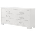 JESSICA 6-DRAWER DRESSER SNOW WHITE - Image 4