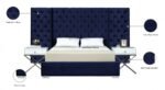 Grande Velvet Upholstered Bed - Image 4