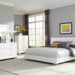 FELICITY 5-PIECE QUEEN BEDROOM SET WHITE HIGH GLOSS