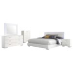 FELICITY 5-PIECE QUEEN BEDROOM SET WHITE HIGH GLOSS - Image 2