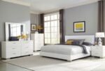 FELICITY 5-PIECE QUEEN BEDROOM SET WHITE HIGH GLOSS