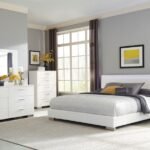 FELICITY 5-PIECE QUEEN BEDROOM SET WHITE HIGH GLOSS