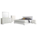 FELICITY 5-PIECE QUEEN BEDROOM SET WHITE HIGH GLOSS - Image 2