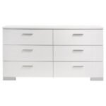 FELICITY 5-PIECE QUEEN BEDROOM SET WHITE HIGH GLOSS - Image 8