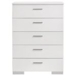 FELICITY 5-PIECE QUEEN BEDROOM SET WHITE HIGH GLOSS - Image 13