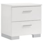 FELICITY 5-PIECE QUEEN BEDROOM SET WHITE HIGH GLOSS - Image 4