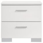 FELICITY 2-DRAWER NIGHTSTAND WHITE HIGH GLOSS - Image 3