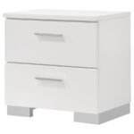 FELICITY 2-DRAWER NIGHTSTAND WHITE HIGH GLOSS - Image 4