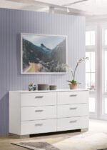 FELICITY 6-DRAWER DRESSER WHITE HIGH GLOSS - Image 2