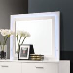 FELICITY WOOD LED DRESSER MIRROR WHITE HIGH GLOSS - Image 2