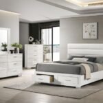 FELICITY 5-PIECE QUEEN PLATFORM BEDROOM SET WHITE