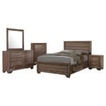 KAUFFMAN 5-PIECE QUEEN BEDROOM SET WASHED TAUPE - Image 2