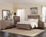 KAUFFMAN 5-PIECE QUEEN BEDROOM SET WASHED TAUPE - Image 2