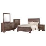 KAUFFMAN 5-PIECE QUEEN BEDROOM SET WASHED TAUPE