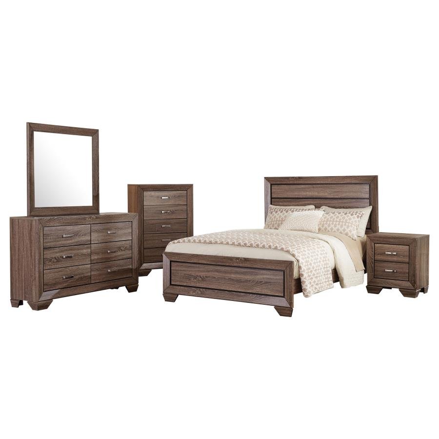 204191Q-S5_02x900.jpg KAUFFMAN 5-PIECE QUEEN BEDROOM SET WASHED TAUPE - Image 1