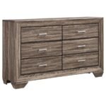 KAUFFMAN 5-PIECE QUEEN BEDROOM SET WASHED TAUPE - Image 7