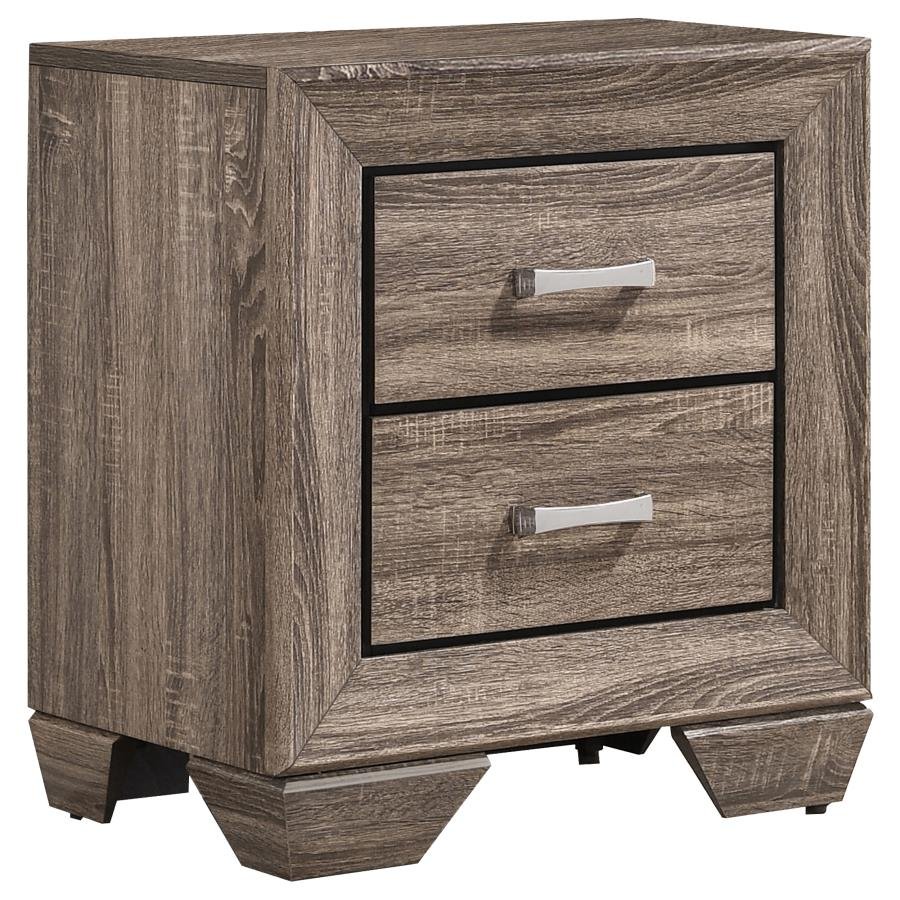 204192_02x900.jpg KAUFFMAN 2-DRAWER NIGHTSTAND WASHED TAUPE - Image 1