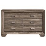 KAUFFMAN 6-DRAWER DRESSER WASHED TAUPE - Image 3