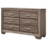 KAUFFMAN 6-DRAWER DRESSER WASHED TAUPE - Image 4