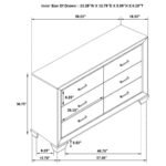 KAUFFMAN 6-DRAWER DRESSER WASHED TAUPE - Image 9