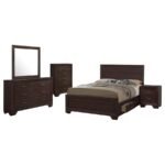 KAUFFMAN 5-PIECE QUEEN BEDROOM SET DARK COCOA - Image 2