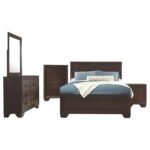 KAUFFMAN 5-PIECE QUEEN BEDROOM SET DARK COCOA - Image 2
