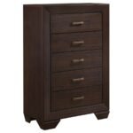 KAUFFMAN 5-PIECE QUEEN BEDROOM SET DARK COCOA - Image 11