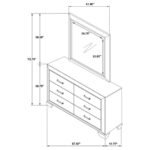KAUFFMAN 6-DRAWER DRESSER WITH MIRROR DARK COCOA - Image 11