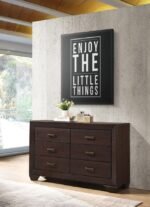 KAUFFMAN 6-DRAWER DRESSER DARK COCOA - Image 2