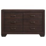 KAUFFMAN 6-DRAWER DRESSER DARK COCOA - Image 3