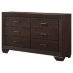 KAUFFMAN 6-DRAWER DRESSER DARK COCOA - Image 4