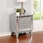 LEIGHTON 2-DRAWER NIGHTSTAND METALLIC MERCURY - Image 2