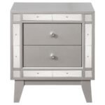LEIGHTON 2-DRAWER NIGHTSTAND METALLIC MERCURY - Image 3