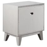 LEIGHTON 2-DRAWER NIGHTSTAND METALLIC MERCURY - Image 6
