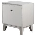 LEIGHTON 2-DRAWER NIGHTSTAND METALLIC MERCURY - Image 8