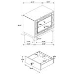 LEIGHTON 2-DRAWER NIGHTSTAND METALLIC MERCURY - Image 10