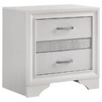 MIRANDA 3-DRAWER NIGHTSTAND BEDSIDE TABLE WHITE