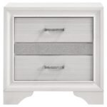 MIRANDA 3-DRAWER NIGHTSTAND BEDSIDE TABLE WHITE - Image 3